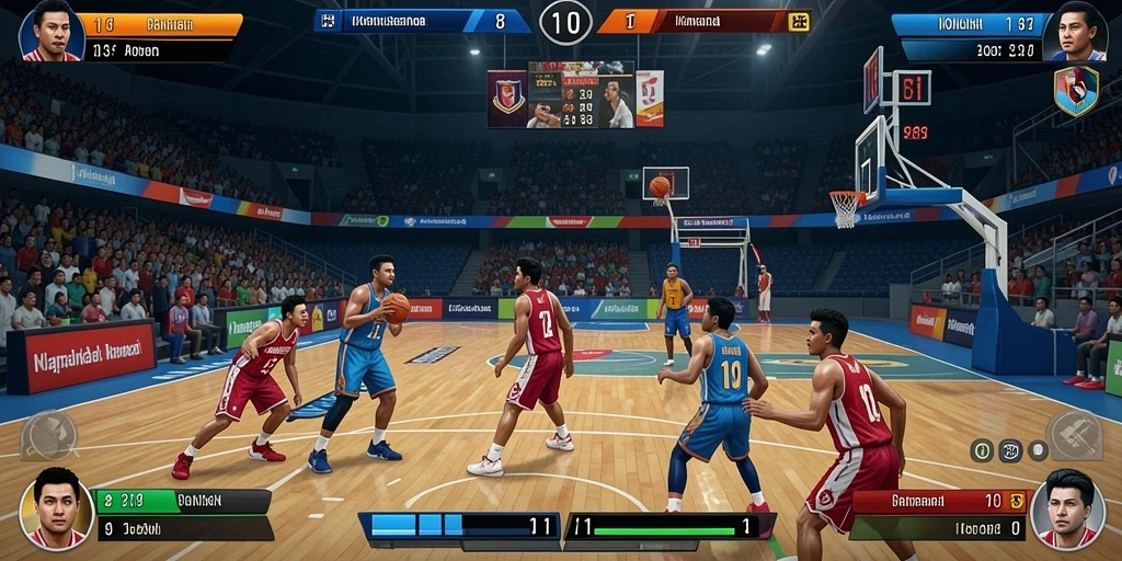 Menampilkan momen seru dalam mode multiplayer.