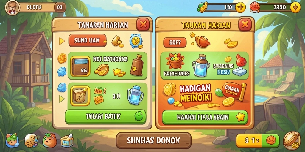 Tangkapan layar menunjukkan interaksi komunitas aktif di dalam game.